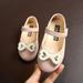 Baozhu Children Girls Leather Shoes Fashion Princess Style Pearl Bow Solid Design Flat Dance Shoe Spring Autumn Leather Shoes