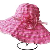 Sun Hat for Women Waterproof Wide Brim Bucket Hat Foldable Boonie Hat for Fishing Hiking Garden Safari Beach(M-58cm Red)