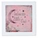 Dream Big Little One Pink Glamour Baby Girl Typography Art 6x6 inch quilt square qs-276364-2