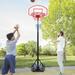 Projectretro 5.5ft to 7ft Adjustable Basketball Hoop Stand with Wheels Backboard Rim Net for Kids Teenager Indoor/Outdoor Fitness Exercise