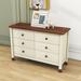 Latitude Run® Wooden Storage Dresser w/ 6 Storage Drawers Wood in Brown | 30 H x 47 W x 17 D in | Wayfair DCD87AC27C3348C99EEA3D94A7509D80