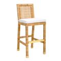 Beachcrest Home™ Anntonette Rattan Stool Wood/Wicker/Rattan in Brown/Red | 42.5 H x 18.5 W x 20.6 D in | Wayfair AD61848DC6FA44D8B13BE67A79EA9E88