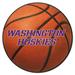 Orange 27 x 27 x 0.25 in Area Rug - FANMATS Washington Huskies Basketball Rug Nylon | 27 H x 27 W x 0.25 D in | Wayfair 36714