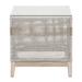 Rosecliff Heights Benjaman Outdoor Side Table Wood/Glass/Metal in Brown/White | 22 H x 22 W x 22 D in | Wayfair 7FDA0F83A13C4716A21CCF01D5667F62