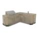 Arlmont & Co. Heavy Duty Waterproof Outdoor Left Facing Kitchen Cover, Patio L-Shaped Sectional Lounge Set Cover in Brown | Wayfair