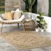 White 120 x 96 x 0.4 in Indoor/Outdoor Area Rug - Bungalow Rose Becki Traditional Medallion Indoor/Outdoor Area Rug | Wayfair