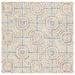 SAFAVIEH Aspen Ermintrude Colorful Geometric Wool Area Rug Ivory/Blue 6 x 6 Square