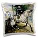 3dRose Horsewoman in the Bois de Boulogne by Pierre-Auguste Renoir Pillow Case 16 by 16-inch