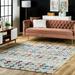 Modern Geometric Trellis Area Rug for Living Room Moroccan Bedroom Rug Beige