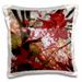 3dRose Red Maple Leaves With Snow Pillow Case 16 by 16-inch