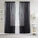 Pom-Pom Tassel Window Drapes (Set of 2) Multipurpose Sheer Curtains Pom-Pom Collection 40 x 84 Black