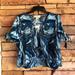 Michael Kors Tops | Michael Kors Blue Oasis Print Lightweigh Short Sleeve V-Neck Blouse To Nwt | Color: Blue/White | Size: Various