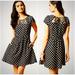 Anthropologie Dresses | Anthropologie Maeve Nikola Polka Dot Mini Dress | Black White | Sz 4 Euc | Color: Black/White | Size: 4