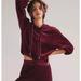 Anthropologie Tops | Anthropologie Daily Practice Velour Hoodie Pullover Sweatshirt In Eggplant | Color: Purple | Size: S