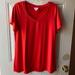 Lularoe Tops | 3 For $20 Lularoe Womens Tops L Vneck High-Low Tees Red | Color: Red | Size: L