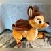 Disney Accessories | Bambiplush Zip Purse - The Disney Store - Zip Back & Plush Handles | Color: Brown/Tan | Size: 8.5” X 10”