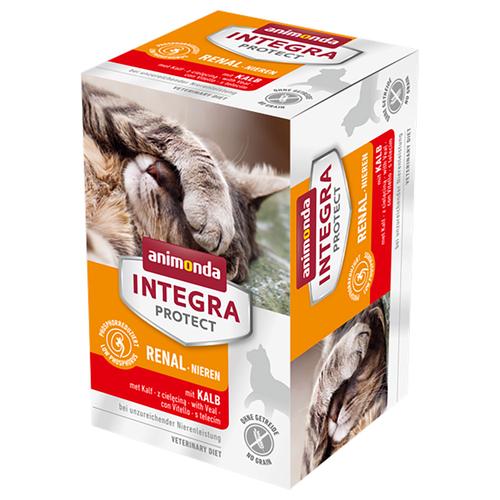 24x 100g Animonda Integra Protect Adult Niere Schale mit Kalb Katzenfutter nass