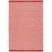 White 36 x 24 x 0.25 in Area Rug - Dash and Albert Rugs Mainsail Geometric Handmade Flatweave Recycled P.E.T. Indoor/Outdoor Area Rug in Red/Ivory Recycled P.E.T. | Wayfair