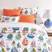 Pine Cone Hill Sailboats Blue/Red/Green Standard Cotton Duvet Cover Cotton in Blue/Green/Red | Full Duvet Cover | Wayfair PC4237-FQ