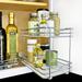 LYNK PROFESSIONAL® Pull Out Spice Rack Organizer for Cabinet - 2 Tier, Chrome Steel in Gray | 8.5 H x 6 W x 10.3 D in | Wayfair 430622DS