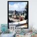 Wildon Home® Mont Tremblant Winter Season II - Print on Canvas Metal in Blue/Brown/Gray | 40 H x 30 W x 1.5 D in | Wayfair