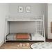 Roseleaf Twin over Full Standard Bunk Bed by Isabelle & Max™ Metal in White | 54 H x 56.4 W x 78.1 D in | Wayfair 6B8D6C8763104E468072879C2E2A86A7