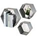 Hokku Designs Vrinda Galvanized Metal Hexagon Floating Shelves Metal in Brown/Gray | 12.48 H x 14.5 W x 5.51 D in | Wayfair