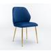 Side Chair - Everly Quinn Hughestown 19.29 inches Wide Velvet Side Chair Velvet in Blue | 33.86 H x 19.29 W x 22.83 D in | Wayfair