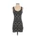 Forever 21 Casual Dress - Bodycon: Black Damask Dresses - Women's Size Small