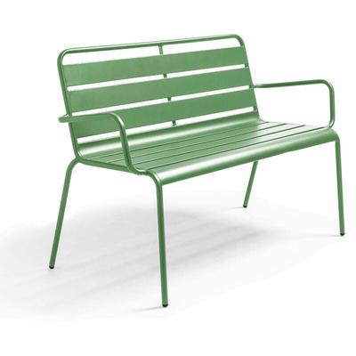 Gartenbank aus pulverbeschichtetem Stahl Grüner Kaktus - Palavas Image