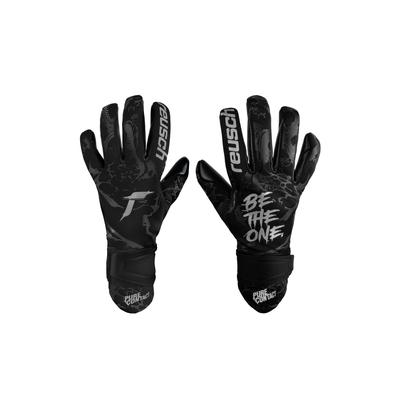 Torwarthandschuhe REUSCH "Pure Contact Infinity Junior", Kinder, Gr. 4, schwarz, 49% Elastodien, 43% Polyester, 8% Polyamid, mehrfarbig, sportlich, Handschuhe, mit sehr gutem Grip