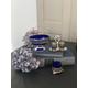 Mix & Match, 3 PCS Set Silber Kobaltblaues Glas, hinreißend filigranes kleines Tisch Set, Kaffee Set, Dinner Set