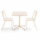 Ensemble table inclinable de jardin et 2 chaises ivoire