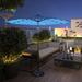 Costway 10' Solar LED Lighted Patio Market Umbrella Shade Tilt - See Details