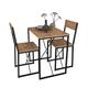 Vcm 3-Tlg. Holz Metall Essgruppe Küchentisch Esstisch Set Tischgruppe Tisch Stühle Insasi M (Farbe: Honig-Eiche)