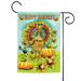 Green and Red Happy Harvest Outdoor Rectangular Mini Garden Flag 18" x 12.5"