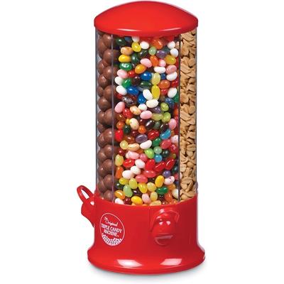 Rotating Triple Candy Dispenser - Red