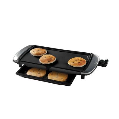 10-inch x 20-inch Nonstick Electric Griddle with Warming Tray
