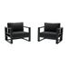 Patio Furniture Armchairs 2 PCS Set Outdoor Aluminum Sofa Set of 2 All Weather Conversation Set