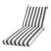 Greendale Home Fashions 73 x 23 Canopy Stripe Gray Outdoor Chaise Cushion