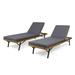 Afuera Living Outdoor Acacia Wood Chaise Lounge in Teak (Set of 2)