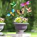Mduoduo 4 Pcs Colorful Butterfly Garden Stake Decor Butterfly Planter Decoration Pot Stake Outdoor Decoration Balcony & Garden Metal Stake Garden Art Ornament Outdoor Decor