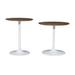 Remy Solid Wood and Iron Modern Pedestal Accent Tables (Set of 2) - Jofran 1730-223WT