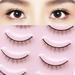 Hesroicy 5 Pairs False Eyelash 3D Effect Extension Short Handmade Stems Makeup Natural Thick Soft Lashes for Girl