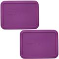 Pyrex 7210-PC 3-cup Thistle Purple Food Storage Replacement Lids (2-Pack)