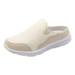 KaLI_store Slip on Shoes Women Women s Slip on Shoes Comfortable Flats Shoes Dress Shoes Tennis Shoes Work Nurse Casual Sneakers Beige