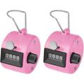 2PCS Hand Tally Counters 4 Digital ABS Click Counter for Sport Stadium Coach and Other Event