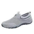 KaLI_store Mens Slip On Shoes Men s Fashion Sneakers Slip on Mens Casual Shoes Lightweight Walking Shoes for Men Stylish Sneaker Grey 10