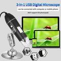 TITOUMI USB Digital Zoom Microscope Magnifier - 1600X Magnification with Stand and 8 LED Lights