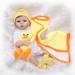56cm/22.05inch Reborn Baby Dolls Lifelike Newborn Baby Dolls Realistic Weighted Baby Reborn Toddler Handmade Gift Toy Set for Kids Age 3+ A37